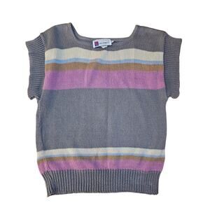 Vintage Prophecy Sweater Womens Striped Top Made in USA *See Measurements(580)